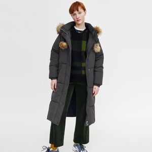 Long oversized puffer jacket